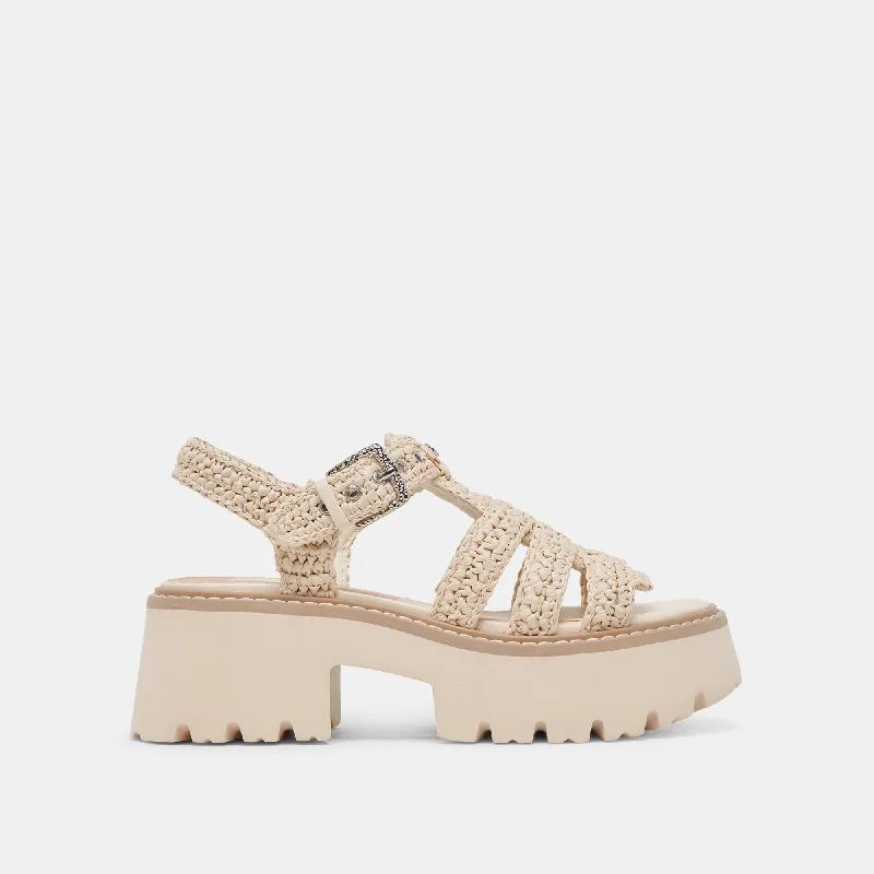 LATICE SANDALS OATMEAL KNIT Glow - in - the - Dark Shoe Design  
