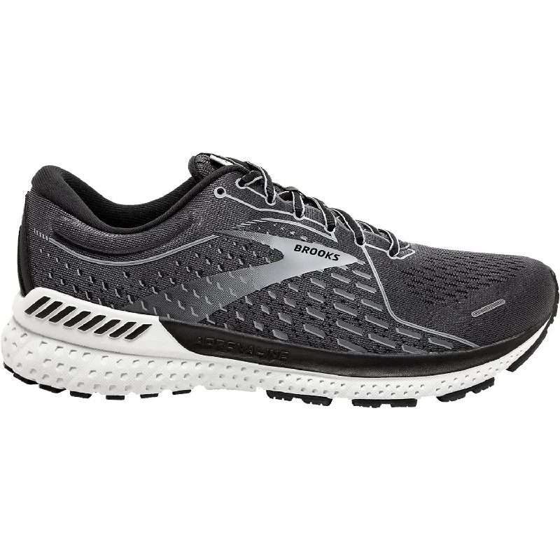 Men's Brooks Adrenaline GTS 21 Black/Blackened Pearl/Grey Mesh Glow - in - the - Dark Shoe Design Men's Brooks Adrenaline GTS 21 Black/Blackened Pearl/Grey Mesh Glow - in - the - Dark Shoe Design