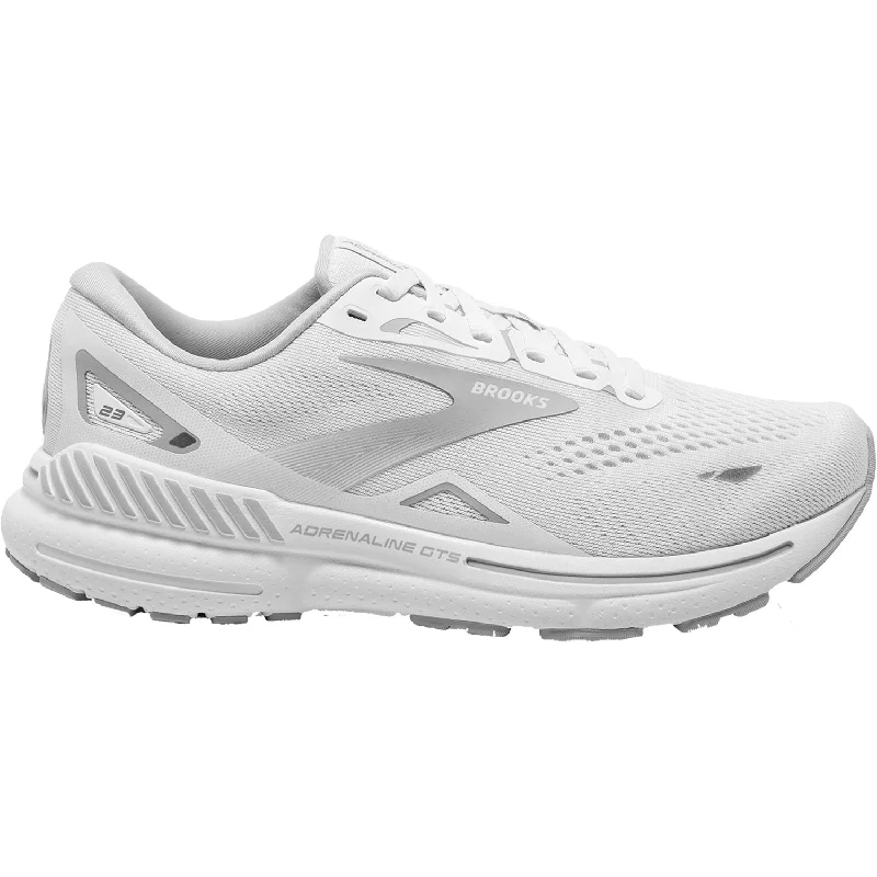 Women's Brooks Adrenaline GTS 23 White/Oyster/Silver Mesh Blue Coast Loafer Aesthetic Women's Brooks Adrenaline GTS 23 White/Oyster/Silver Mesh Blue Coast Loafer Aesthetic