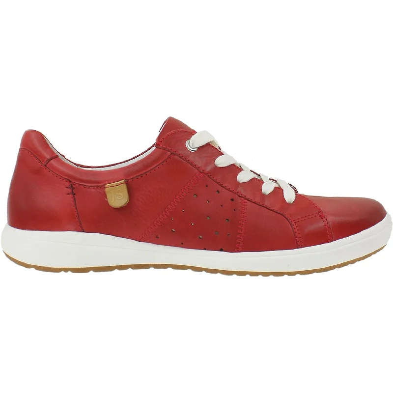 Women's Josef Seibel Caren 01 Red Leather Monochromatic Shoe Look  