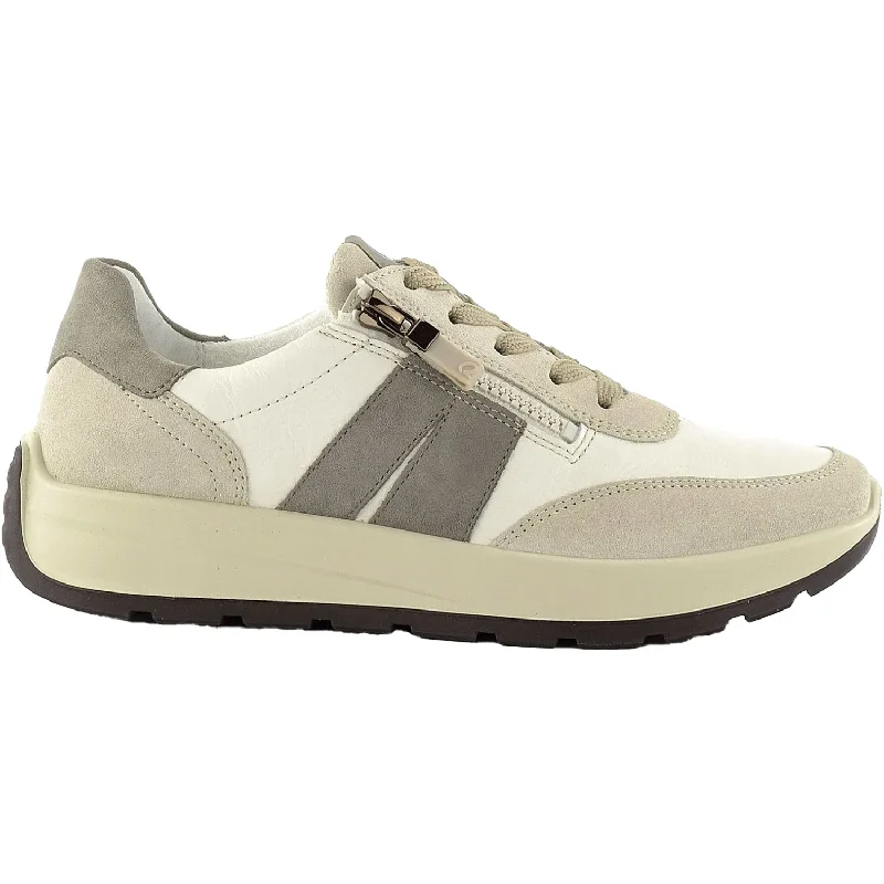 Women's Ara Nerine Shell/Cream/Moon Suede Elastic - Sided Chelsea Look  