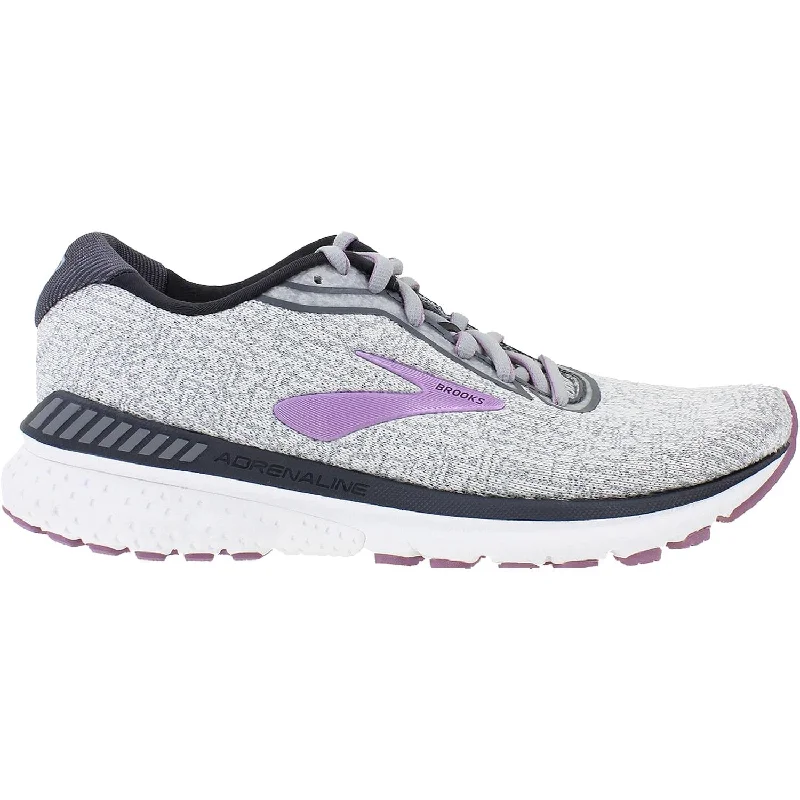 Women's Brooks Adrenaline GTS 20 Grey/White/Valerian Mesh Combat - Inspired Military Boot Look  