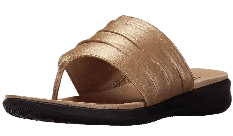 Softwalk Womens Summer Wide Width Leather Sandals Wedge Slides Waterproof Hiking Boot Design  