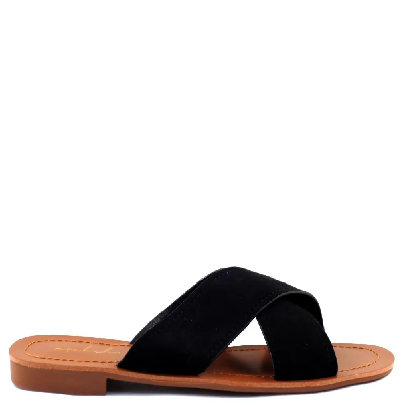 Misbehave by Liliana Open Toe Crisscross Upper Flat Sandals - Pluto Performance Running Sneaker Look Misbehave by Liliana Open Toe Crisscross Upper Flat Sandals - Pluto Performance Running Sneaker Look