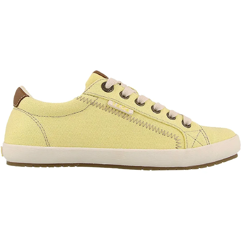 Women's Taos Star Burst Yellow/Tan Canvas Upcycled Shoe Look  