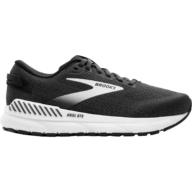 Women's Brooks Ariel GTS 24 Ebony/Black/White Mesh Hip - Hop Sneaker Style  