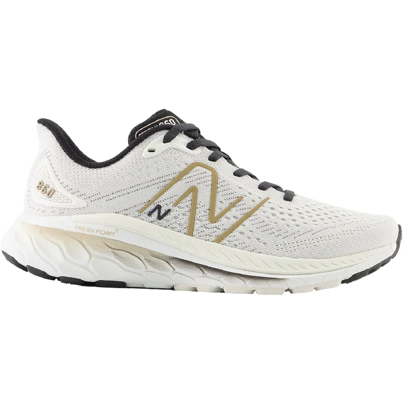 Women's New Balance W860U13 Fresh Foam X Sea Salt/Black Mesh Moccasin Soft - Sole Style Women's New Balance W860U13 Fresh Foam X Sea Salt/Black Mesh Moccasin Soft - Sole Style