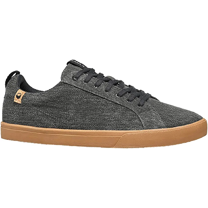 Men's Saola Cannon Dark Grey Canvas Tailored Oxford Style 