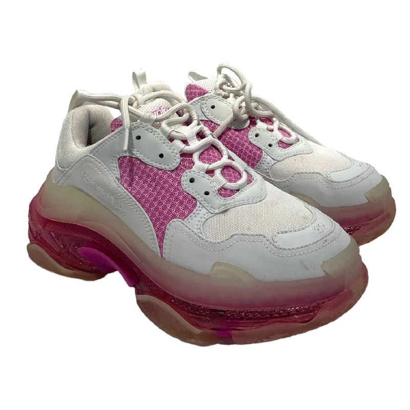 BALENCIAGA/Low-Sneakers/EU 39/Cotton/PNK/ Wingtip Oxford Design 