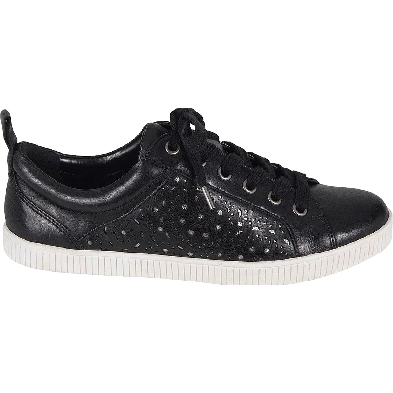 Women's Earth Tangor Black Leather Leather Driving Shoe Style  