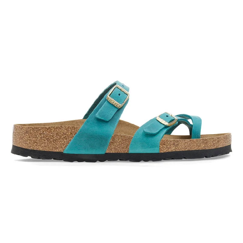 Women's Birkenstock Mayari Oiled Leather 1026591B Color: Biscay Bay British Gentleman Oxford Style  