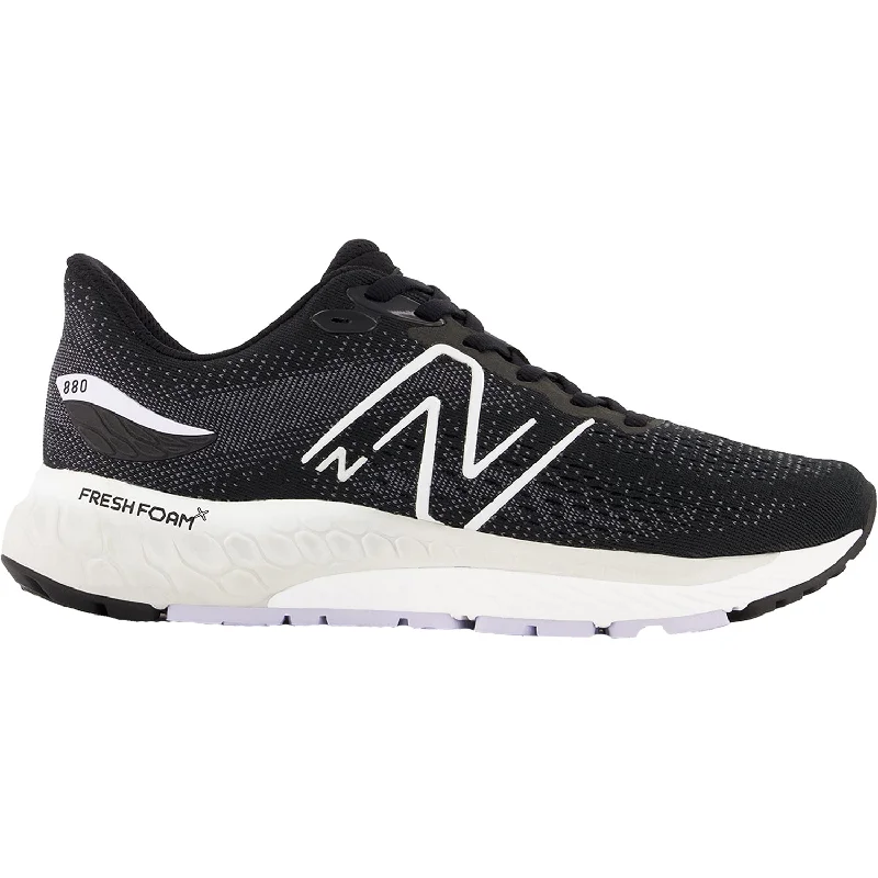 Women's New Balance Fresh Foam X W880B12 Black/Violet Haze/Steel Mesh Memory - Foam Slipper Look Women's New Balance Fresh Foam X W880B12 Black/Violet Haze/Steel Mesh Memory - Foam Slipper Look