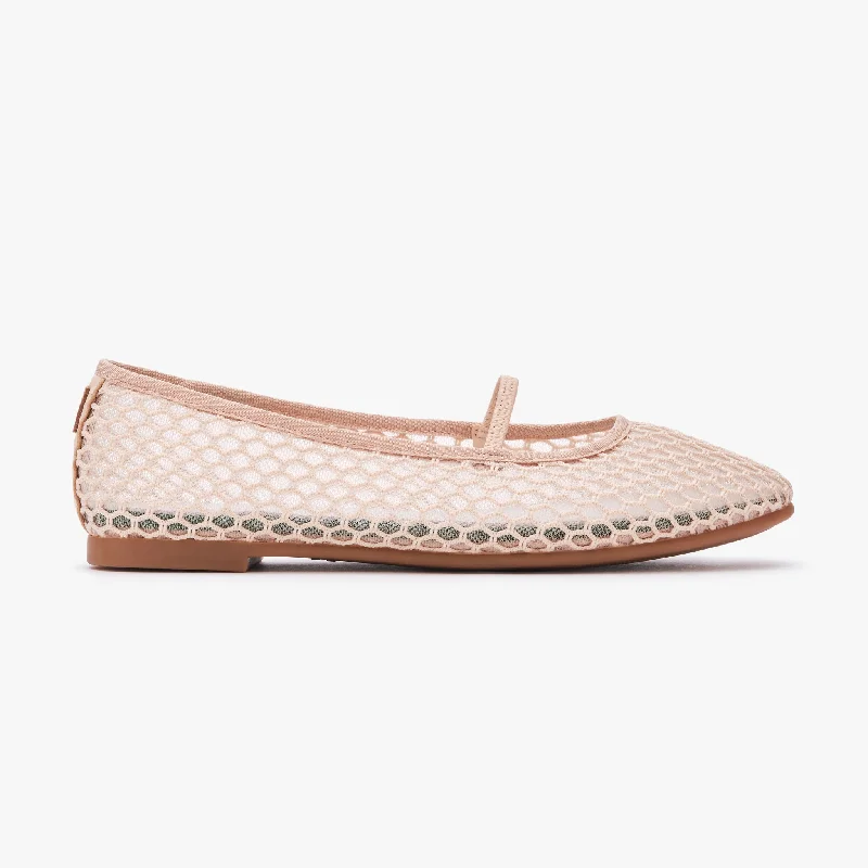 Travel Flats - Sunkiss Mesh Upcycled Shoe Look  