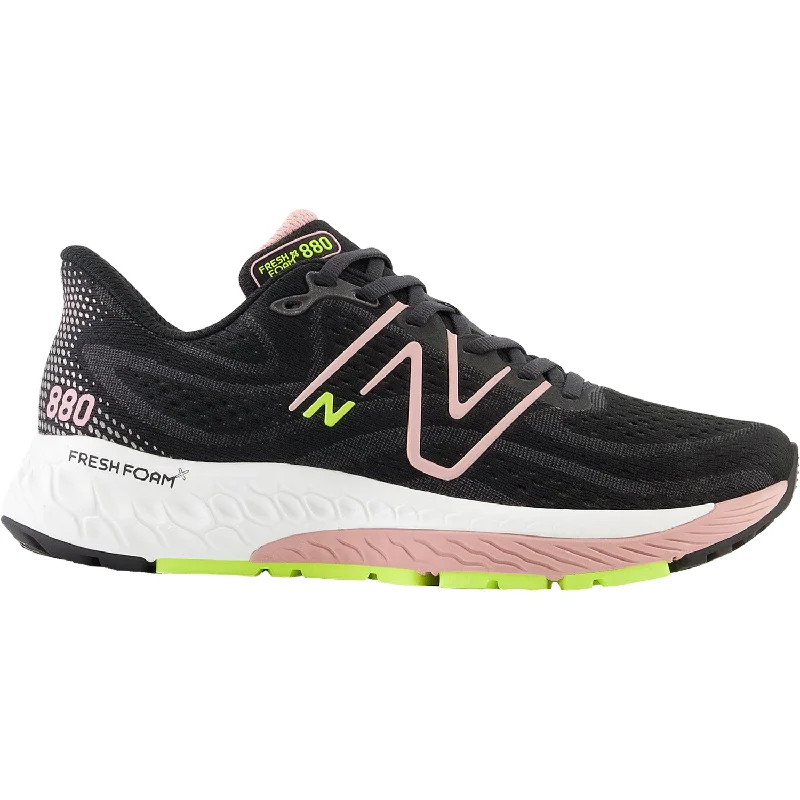 Women's New Balance W880Y13 Fresh Foam X Black/Pink Moon Mesh Blue Coast Loafer Aesthetic Women's New Balance W880Y13 Fresh Foam X Black/Pink Moon Mesh Blue Coast Loafer Aesthetic