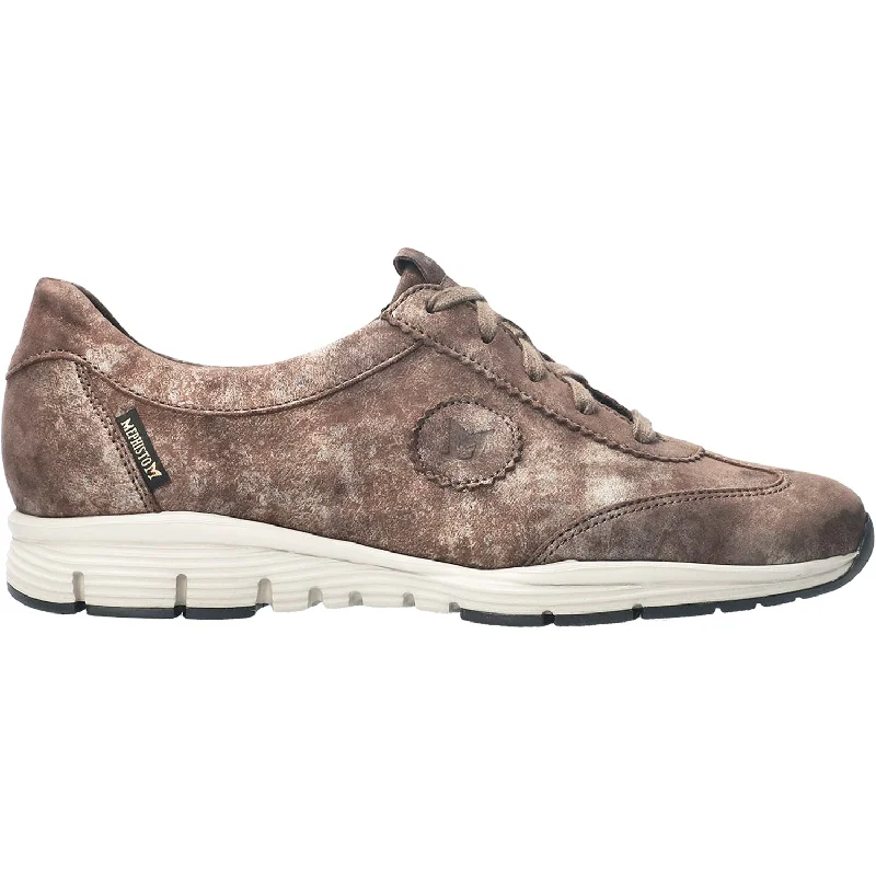 Women's Mephisto Yael Walnut Monaco Nubuck Leather Driving Shoe Style  
