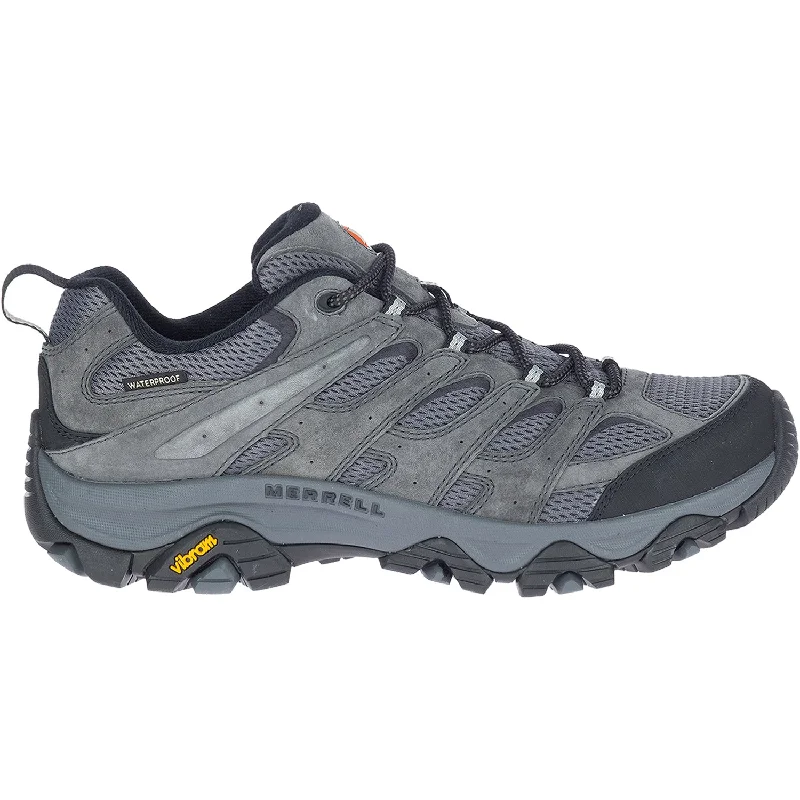 Men's Merrell Moab 3 Waterproof Granite Suede Artisan - Crafted Loafer Style  