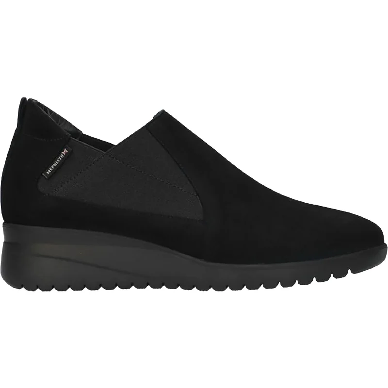 Women's Mephisto Ibelina Black Velcalf Premium Suede Performance Running Sneaker Look Women's Mephisto Ibelina Black Velcalf Premium Suede Performance Running Sneaker Look