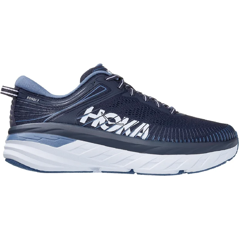 Men's Hoka One One Bondi 7 Ombre Blue/Provincial Blue Mesh Single - Buckle Monk Look Men's Hoka One One Bondi 7 Ombre Blue/Provincial Blue Mesh Single - Buckle Monk Look