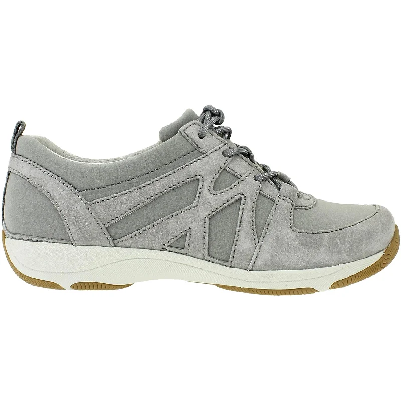 Women's Dansko Hatty Grey Suede Ankle - High Military Boot Style  