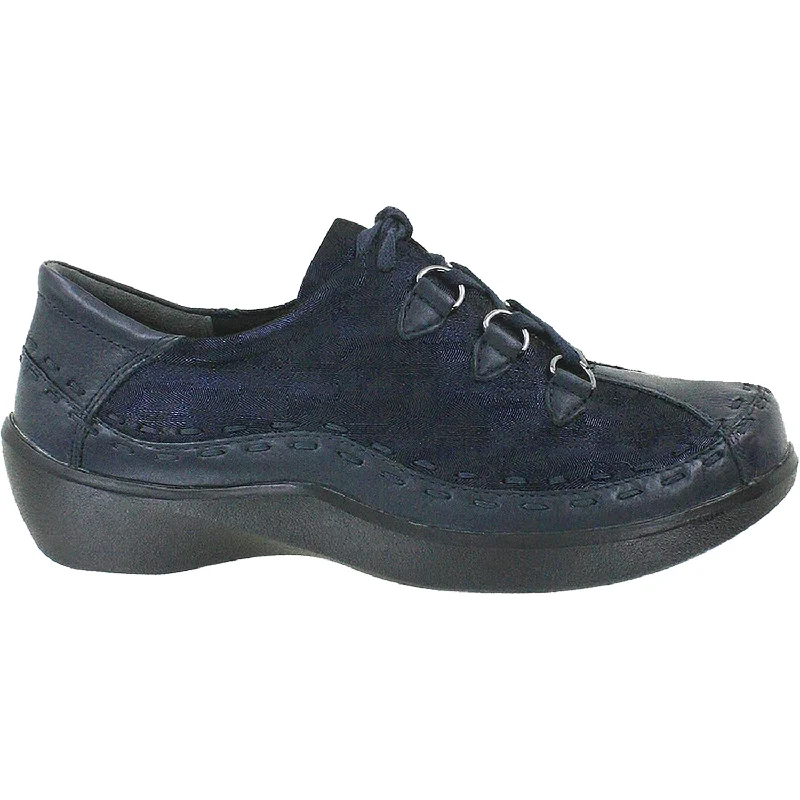 Women's Ziera Allsorts Navy Metallic Swirl Leather Ivy League - Inspired Derby Look Women's Ziera Allsorts Navy Metallic Swirl Leather Ivy League - Inspired Derby Look