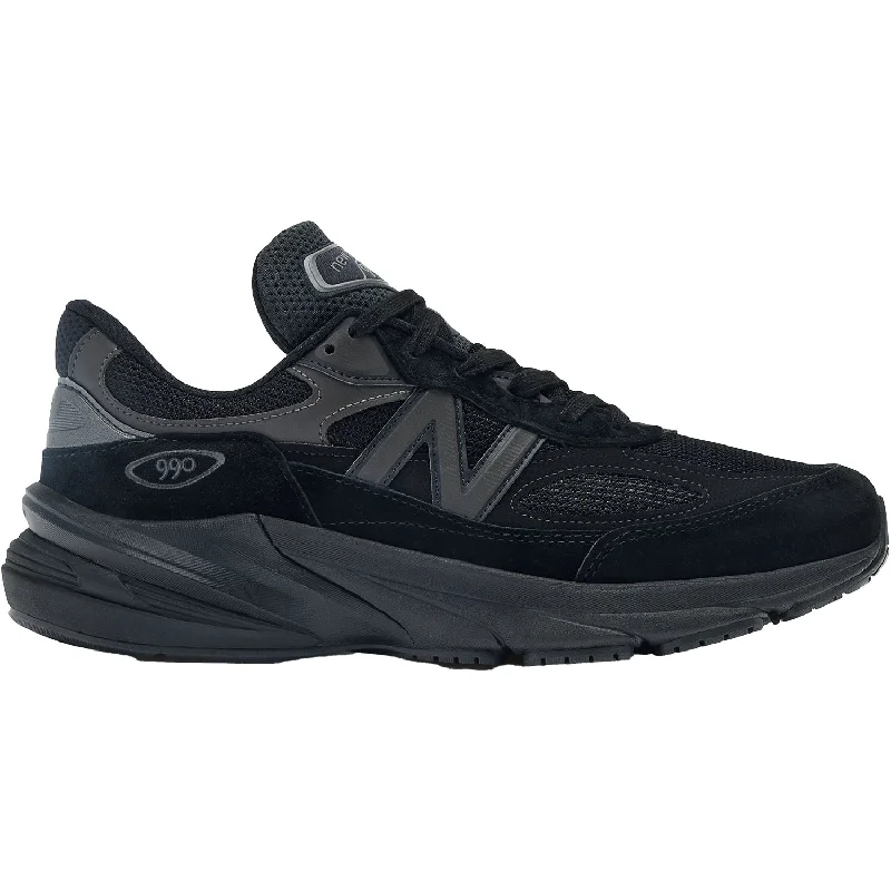 Unisex New Balance U990BB6 Black/Black Suede/Mesh Hemp - Material Shoe Style  