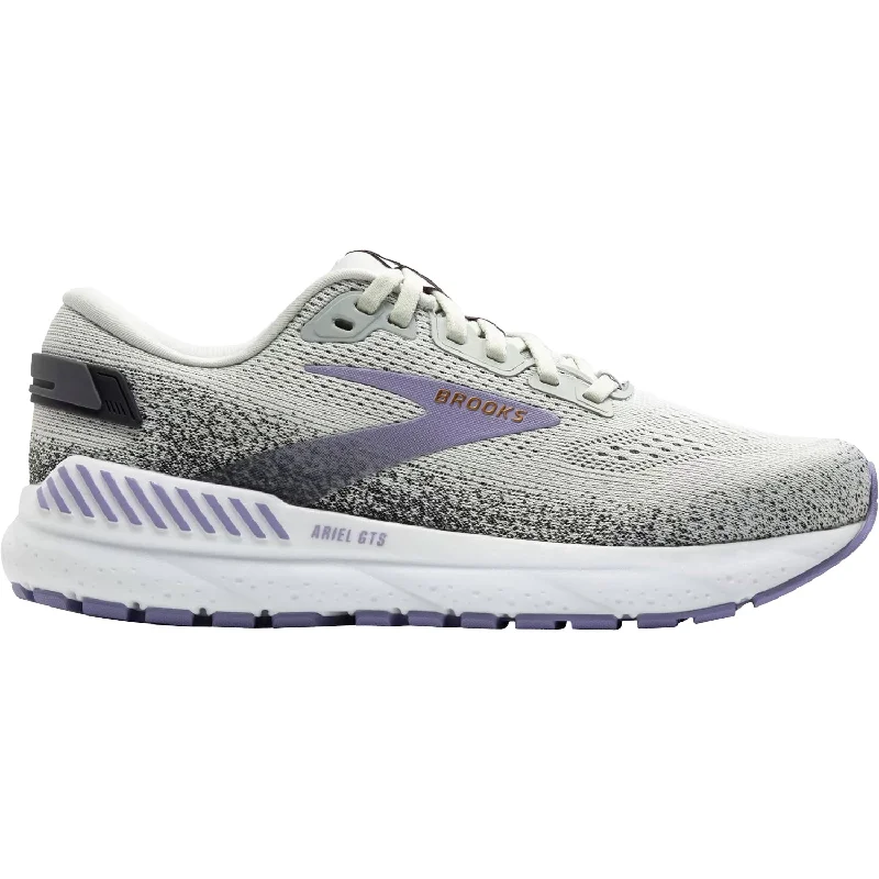 Women's Brooks Ariel GTS 24 Mercury/Ebony/Sweet Lavender Mesh British Gentleman Oxford Style Women's Brooks Ariel GTS 24 Mercury/Ebony/Sweet Lavender Mesh British Gentleman Oxford Style