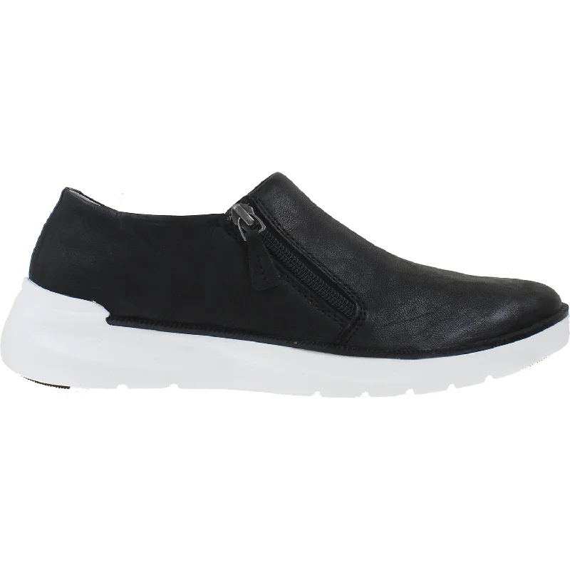 Women's Johnston & Murphy Emery Zip Sneaker Black Washed Leather Blue Coast Loafer Aesthetic Women's Johnston & Murphy Emery Zip Sneaker Black Washed Leather Blue Coast Loafer Aesthetic