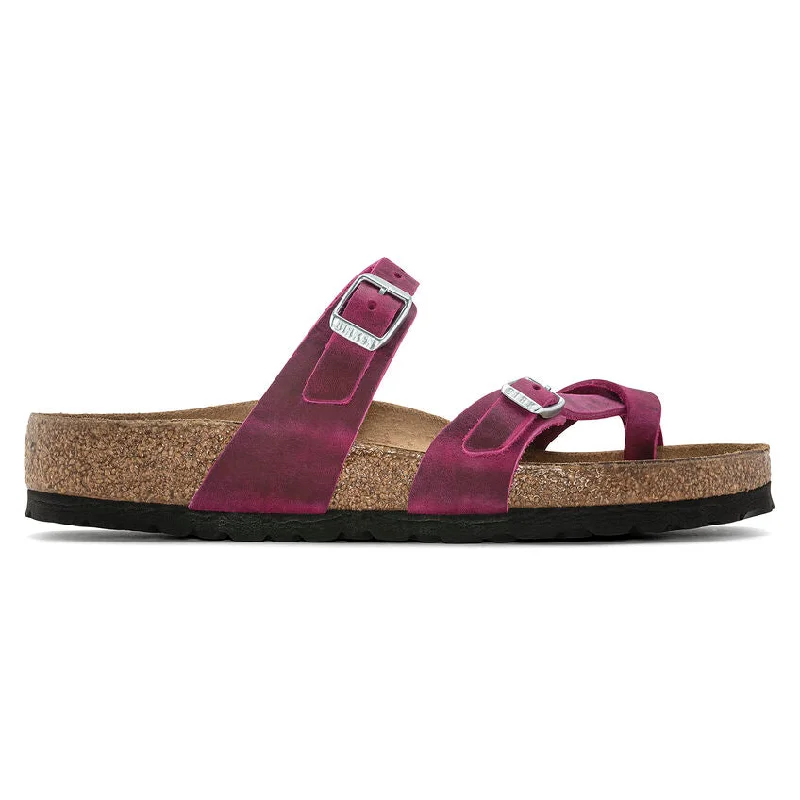 Women's Birkenstock Mayari Oiled Leather 1024034 Color:  Festival Fuchsia Lightweight Tennis Sneaker Look  