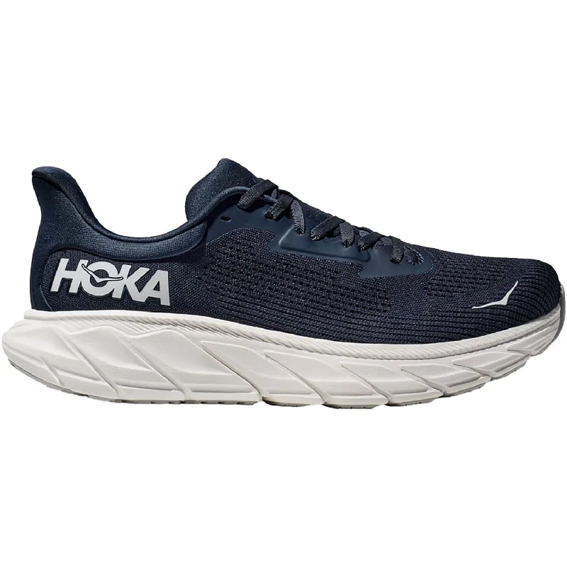 Men's Hoka Arahi 7 Outer Space/White Mesh Sustainable Shoe Design  
