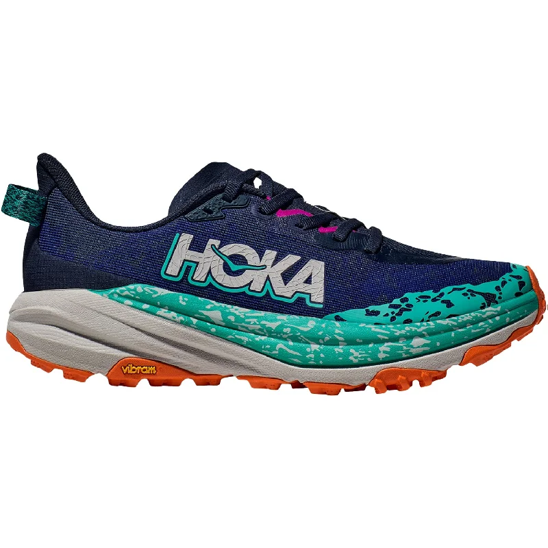 Women's Hoka Speedgoat 6 Varsity Navy/Meteor Synthetic Camouflage Print Boot Style Women's Hoka Speedgoat 6 Varsity Navy/Meteor Synthetic Camouflage Print Boot Style
