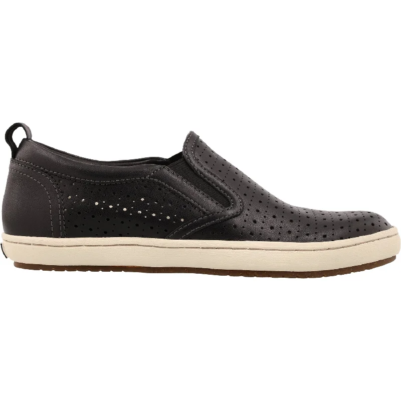Women's Taos Court Black Leather Tech - Inspired Sneaker Look  