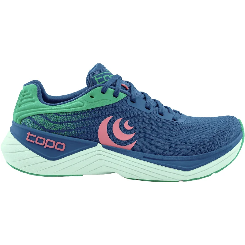 Women's Topo Ultrafly 5 Blue/Aqua Mesh Buckle -