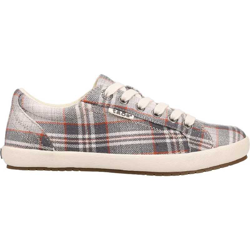 Women's Taos Star Grey Plaid Canvas Tech - Inspired Sneaker Look  