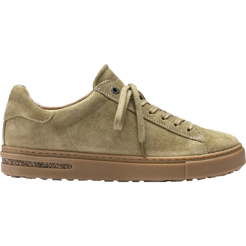 Unisex Birkenstock Bend Faded Khaki Suede Monochromatic Shoe Look  