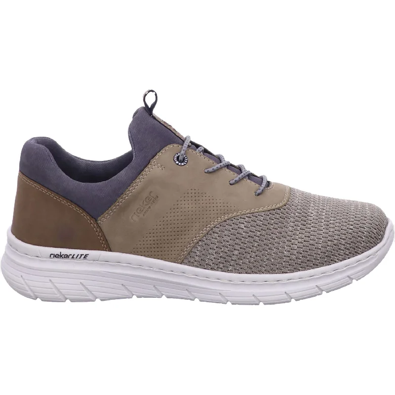Men's Rieker 13150-64 Kiesel/Fango/Nuss/Rauch Synthetic Upcycled Shoe Look  