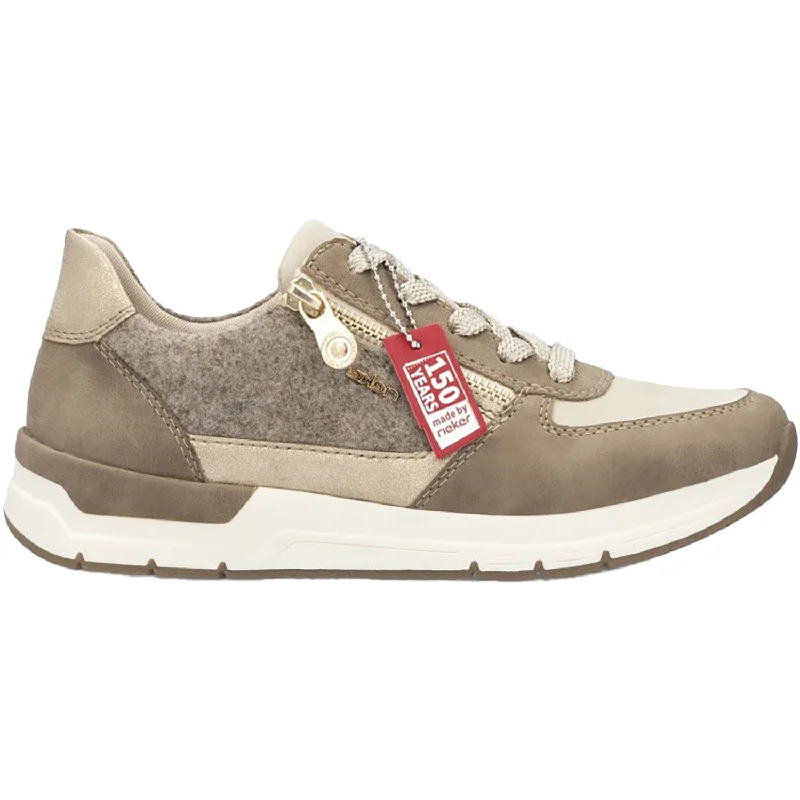 Women's Rieker 58902-64 Fango/Ginger/Gold Combi Synthetic Quick - Dry Hiking Shoe Style Women's Rieker 58902-64 Fango/Ginger/Gold Combi Synthetic Quick - Dry Hiking Shoe Style