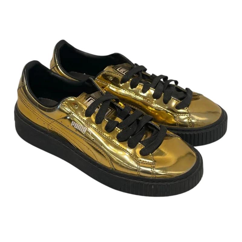 PUMA/Low-Sneakers/US 8.5/GLD/ Strap - Up Sandal Resort Style  