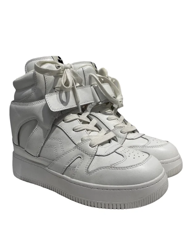 ISABEL MARANT/Hi-Sneakers/US 8.5/Leather/WHT/ Zip - Up Boot Style  