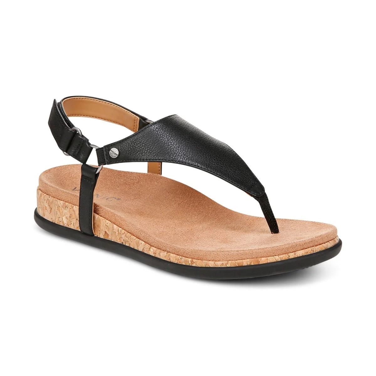 Vionic Kirra II Black Leather Women's Sandal Desert Boot Utility Style  