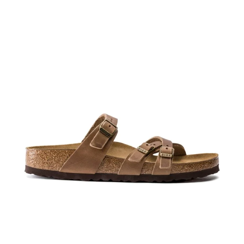 Birkenstock Women's Franca - Tobacco Brown Oiled Leather Ivy League Loafer Look 