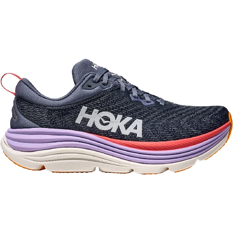 Women's Hoka One One Gaviota 5 Anchor/Grapefruit Bespoke Shoe Aesthetic 