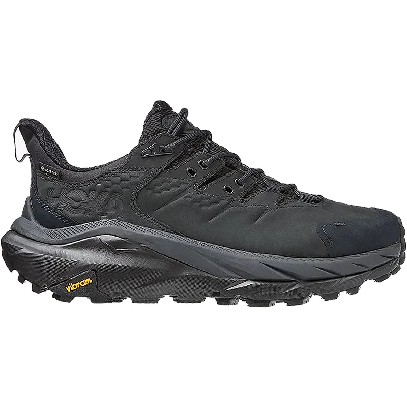 Men's Hoka Kaha 2 Low GTX Black Nubuck Dressy Chelsea Boot Style 