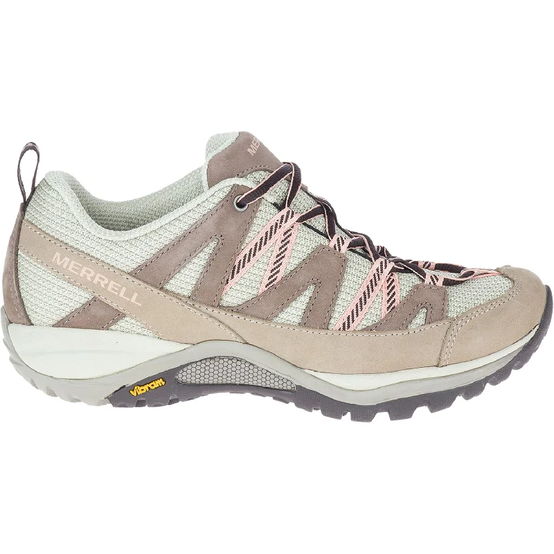 Women's Merrell Siren Sport 3 Moonrock/Peach Leather/Mesh Tailored Oxford Style 