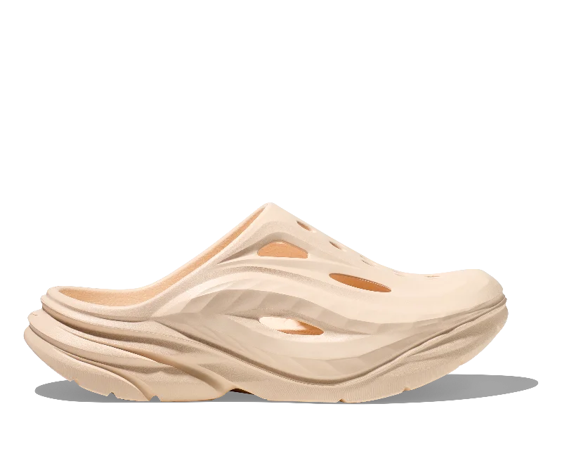 Hoka Ora Recovery Mule Vanilla Vanilla Unisex Skateboarding Sneaker Style  