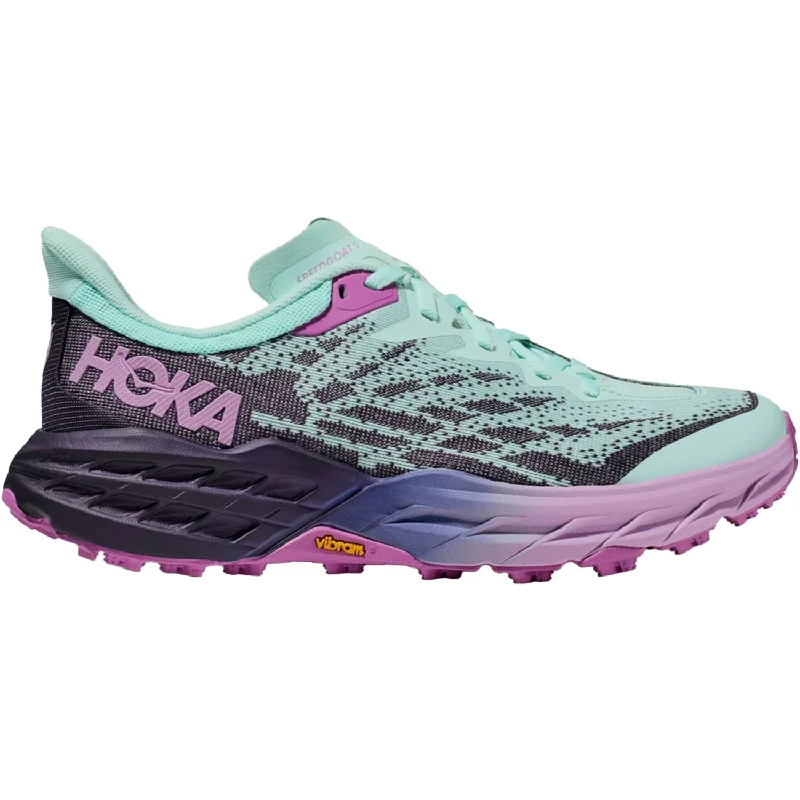 Women's Hoka Speedgoat 5 Sunlit Ocean/Night Mesh Sustainable Shoe Design  
