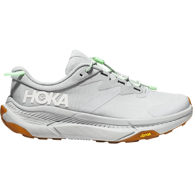 Women's Hoka Transport Harbor Mist/Lime Glow Mesh Minimalist Sneaker Style  