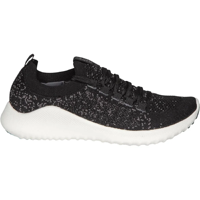 Women's Aetrex Carly Black Stretchy Knit Fabric Smart - Shoe Functionality Style  