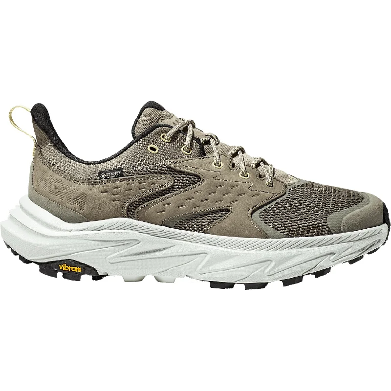 Men's Hoka Anacapa 2 Low GTX Olive Haze/Mercury Nubuck Skateboarding Sneaker Style Men's Hoka Anacapa 2 Low GTX Olive Haze/Mercury Nubuck Skateboarding Sneaker Style