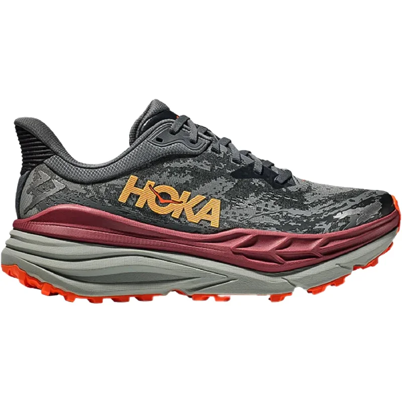 Men's Hoka Stinson ATR 7 Castlerock/Cabernet Mesh Ivy League Loafer Look 