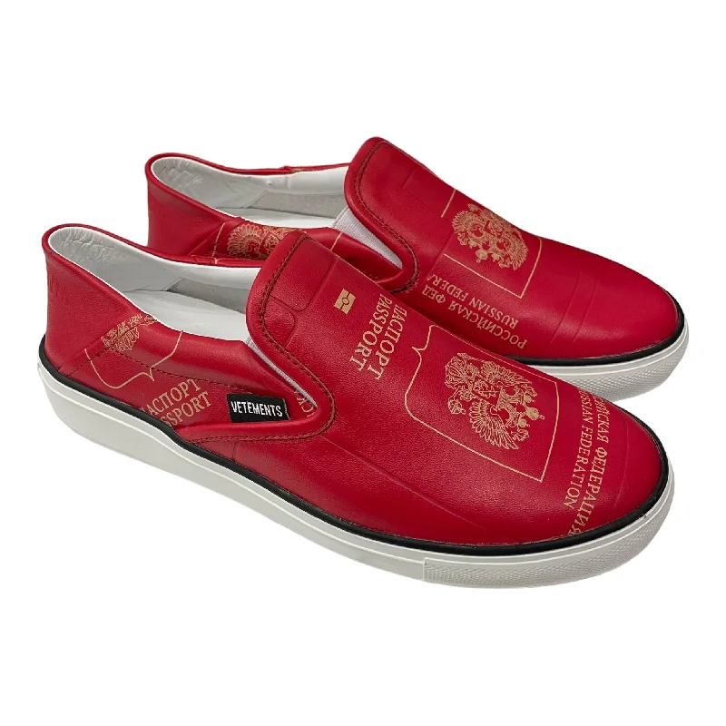 VETEMENTS/Low-Sneakers/EU 36/All Over Print/Leather/RED/ Checkered Shoe Pattern Look VETEMENTS/Low-Sneakers/EU 36/All Over Print/Leather/RED/ Checkered Shoe Pattern Look